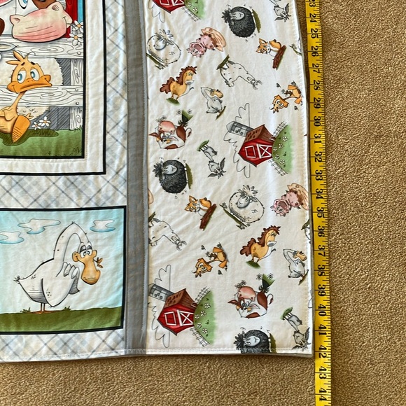 FARMYARD TAILS BLANKET, LLAMA,HORSE,COW,GOOSE,GOAT, PIG, DUCK,ROOSTER, SHEEP,DOG - Picture 9 of 12
